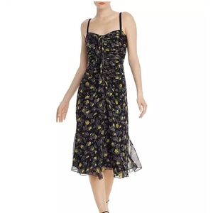Cinq à sept Midi dress Margot Milk maid Silk Floral print Coquette Flowy 4